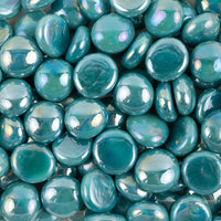 Billes de Verre 16-20mm Cyan Opale