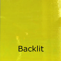 Glass Plate Neon Yellow Iridised