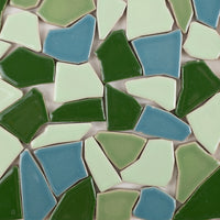 Keramik Mosaik Puzzle Weiß