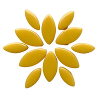 Mosaiksteinen Elipsenform Glas Goldrute