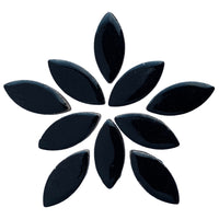 Mosaiksteinen Elipsenform 25mm Schwarz