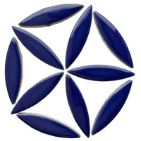 Mosaiksteinen Ellipse Dunkelblau