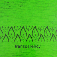 Glass Plate Clear Acid Green Ripple