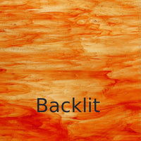 Glass Plate Orange Wispy