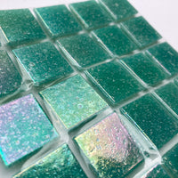 Iridescent Glass Mosaic 20mm Seaside