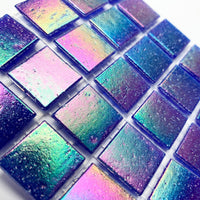 Verre Mosaique - glass mosaic -Glasmosaik-glasmozaïek-Glasmozaiek Iriserend 20mm Paua - mosaicshop