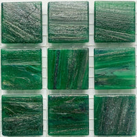 Verre Mosaique - glass mosaic -Glasmosaik-glasmozaïek-Glasmozaiek met Goud Dooradert 20mm Bosgroen - mosaicshop