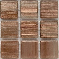 Verre Mosaique - glass mosaic -Glasmosaik-glasmozaïek-Glasmozaiek met Goud Dooradert 20mm Licht Koper - mosaicshop