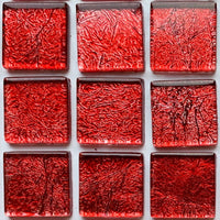 Verre Mosaique - glass mosaic -Glasmosaik-glasmozaïek-Glasmozaiek Spiegel 20mm Framboos - mosaicshop