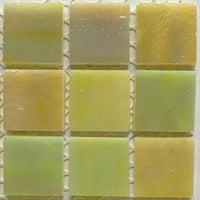 Verre Mosaique - glass mosaic -Glasmosaik-glasmozaïek-Glasmozaiek Tiffany Glacier 20mm Citroengras - mosaicshop