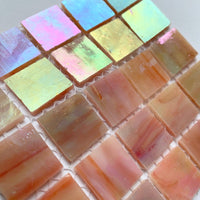 Verre Mosaique - glass mosaic -Glasmosaik-glasmozaïek-Glasmozaiek Tiffany Glacier 20mm Koraal - mosaicshop