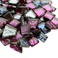 Verre Mosaique - glass mosaic -Glasmosaik-glasmozaïek-Glastegel met Spiegel Rozemix - mosaicshop