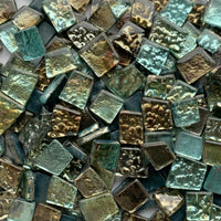 Verre Mosaique - glass mosaic -Glasmosaik-glasmozaïek-Glastegel met Spiegel Vorstmix - mosaicshop