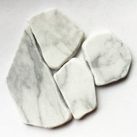 Verre Mosaique - glass mosaic -Glasmosaik-glasmozaïek-Marmer Polygoon Bianco Carrara - mosaicshop