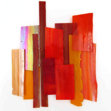 Chutes de verre  Vitraux Opus Mélange XL Orange