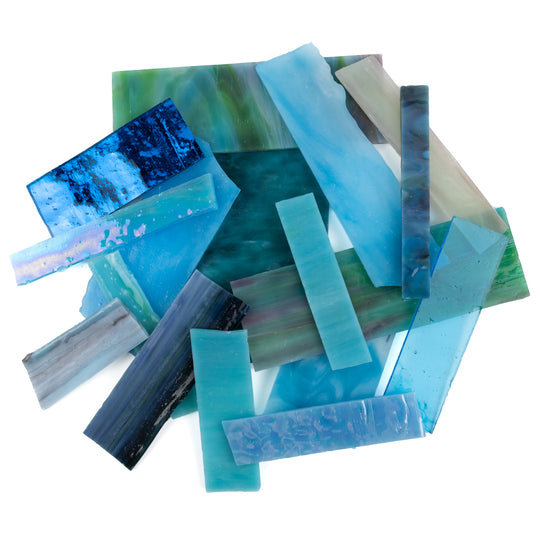 Chutes de verre  Vitraux Opus Mélange XL Turquoise