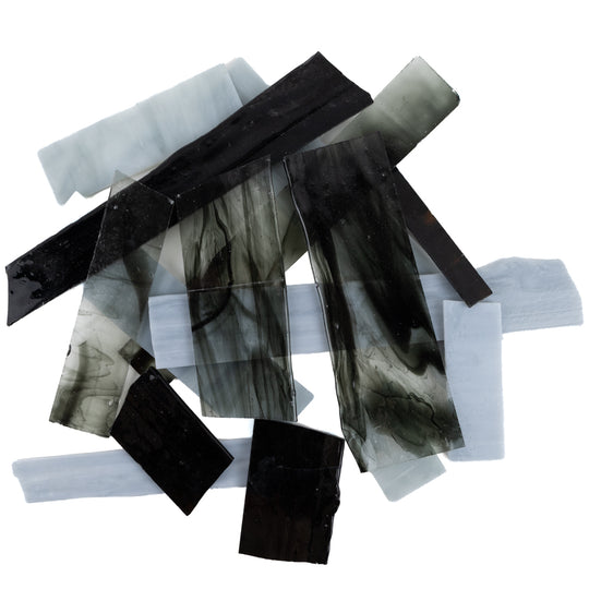Chutes de verre  Vitraux Opus Mélange XL Gris/Noir