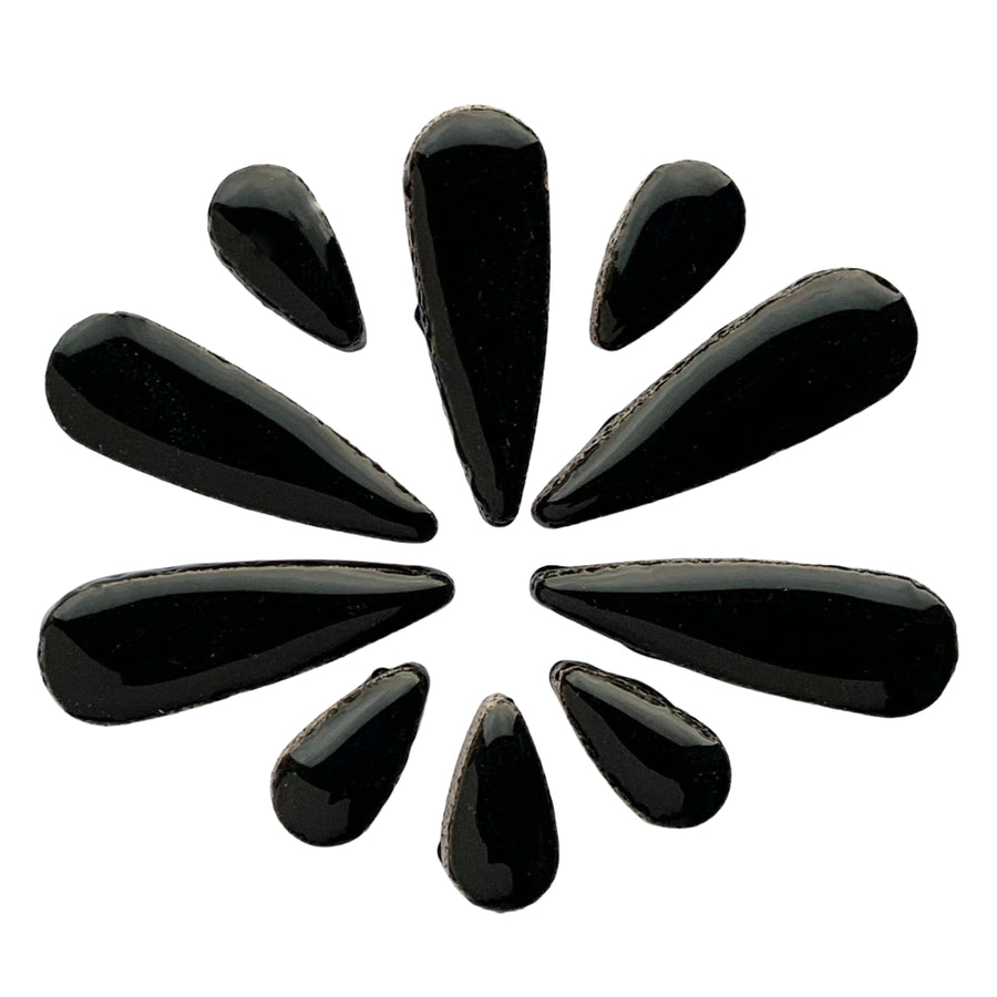 Ceramic Teardrops  Black