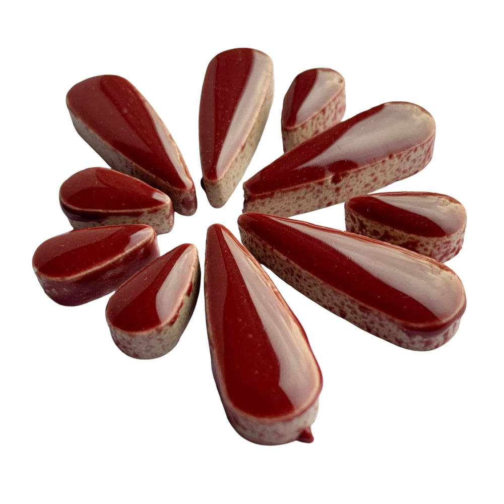 Ceramic Teardrops  Merlot