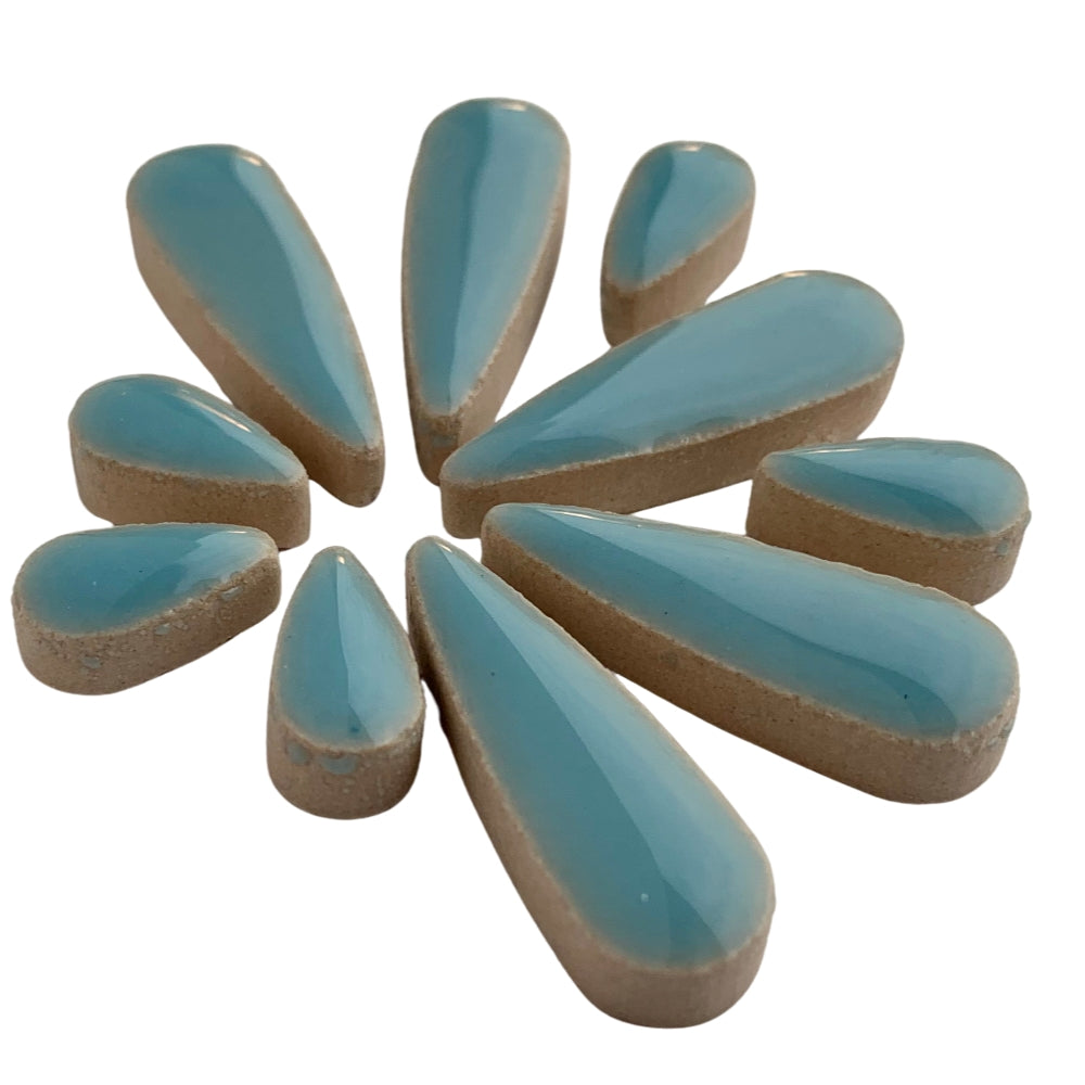 Ceramic Teardrops  Azure