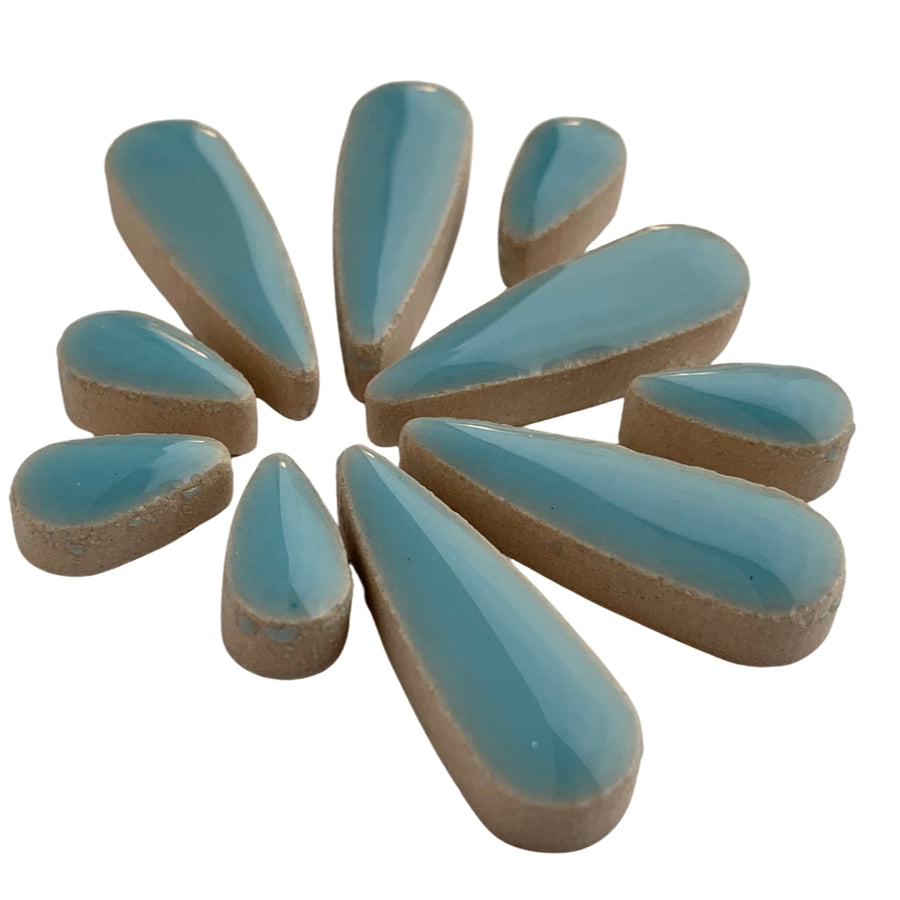 Ceramic Teardrops  Azure