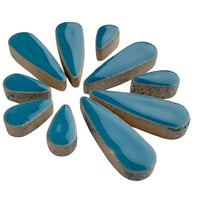 Ceramic Teardrops  Blue