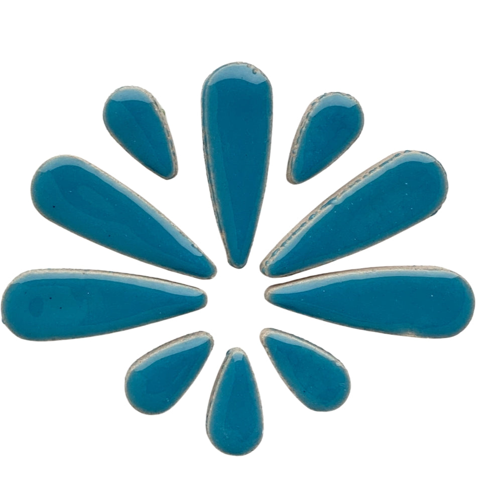 Ceramic Teardrops  Blue