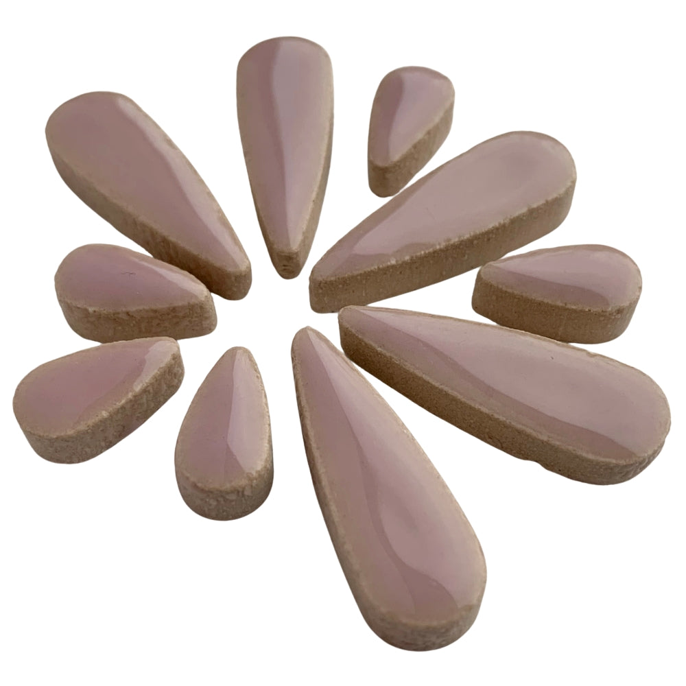Ceramic Teardrops  Lilac