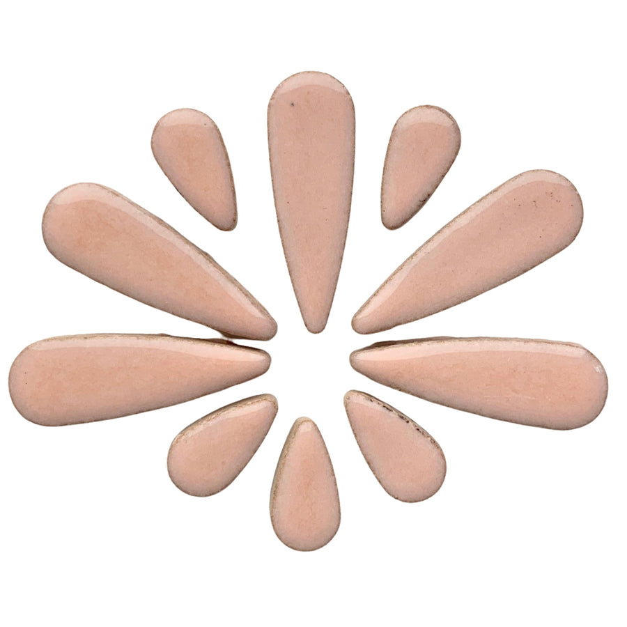 Mosaiksteinen Tropfen  Hellrosa