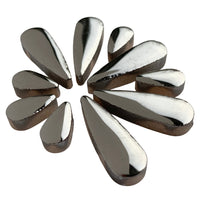 Ceramic Teardrops  Silver