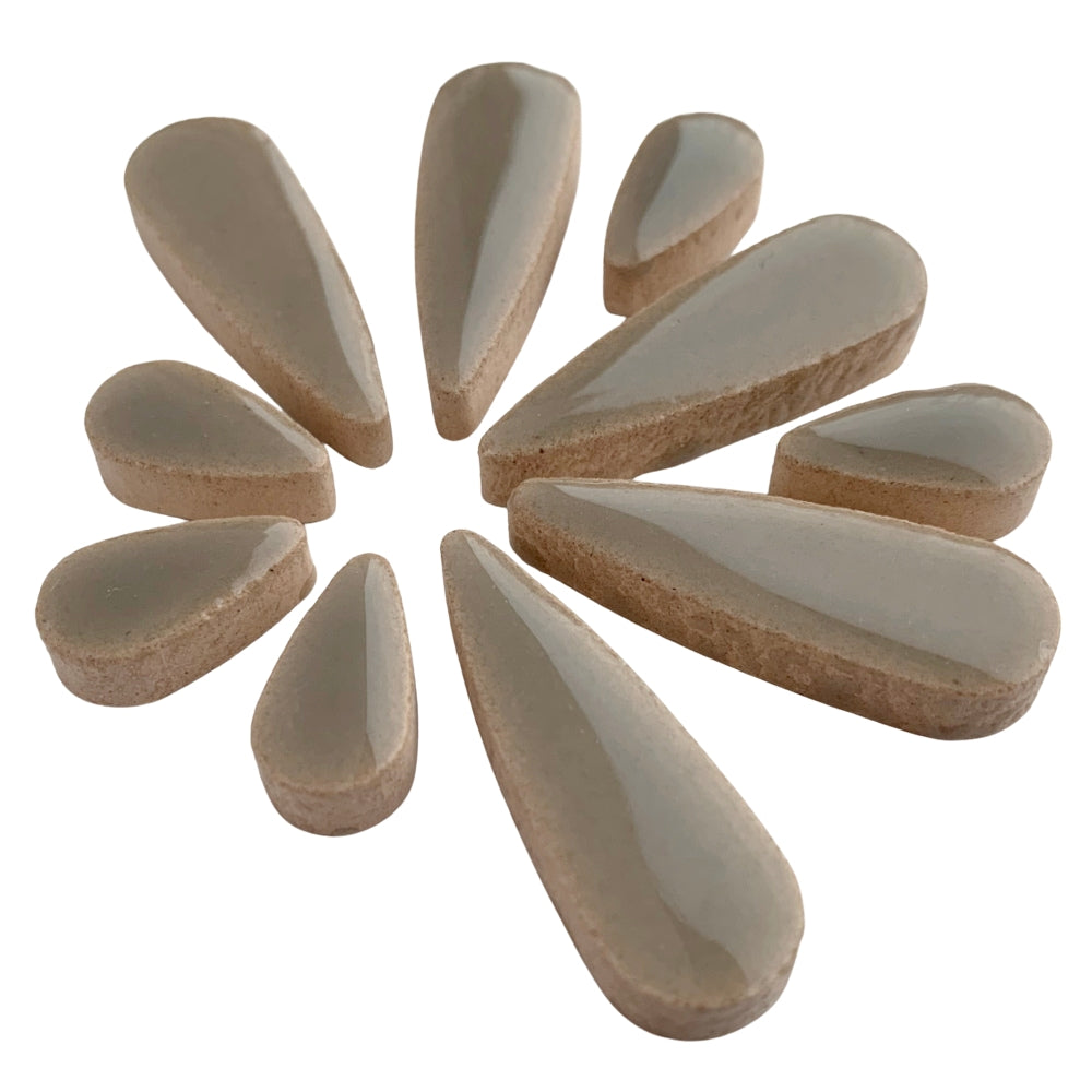 Mosaiksteinen Tropfen  Grau