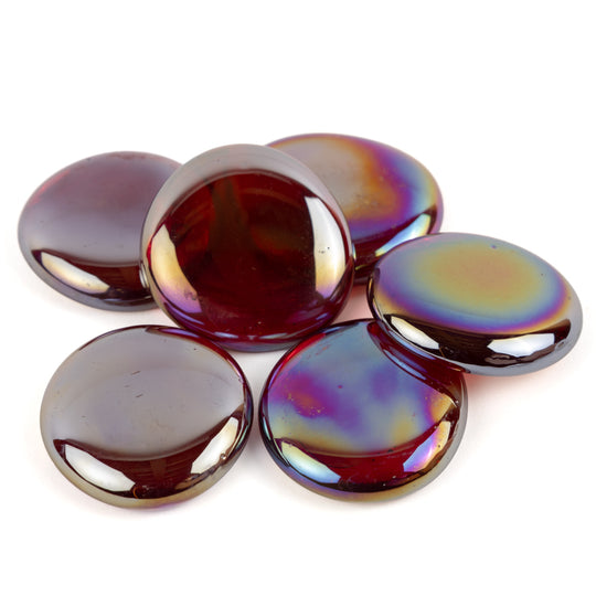 Glasdroppar XL  30-36mm Diamantröd