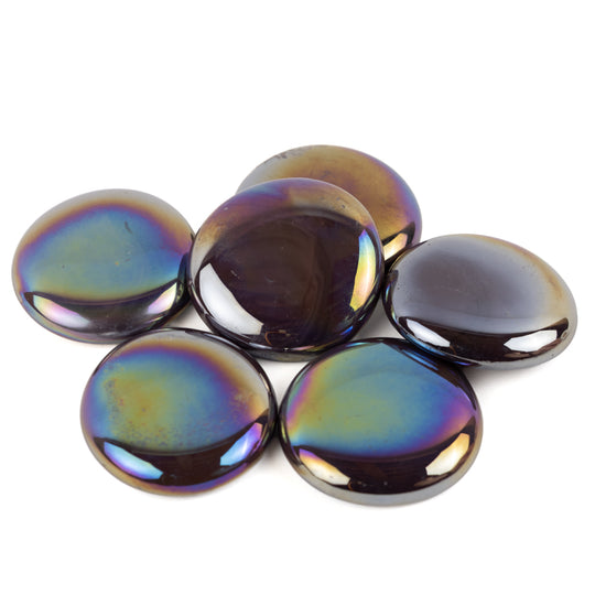 Glasdroppar XL 30-36mm Opalviolett