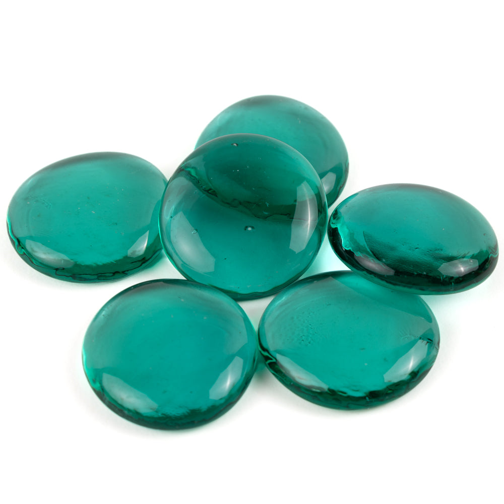 Glasdroppar XL 30-36mm Kristallcyan