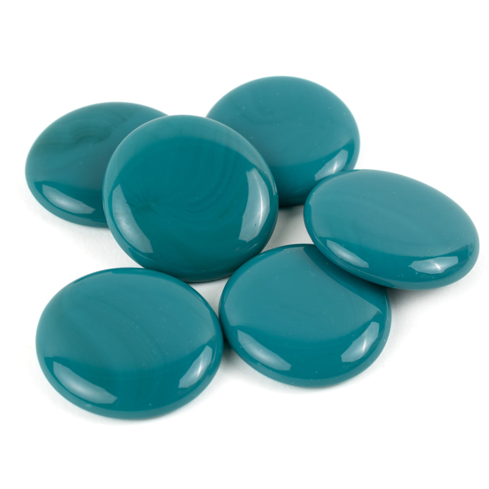 Glasdroppar XL 30-36mm Cyan