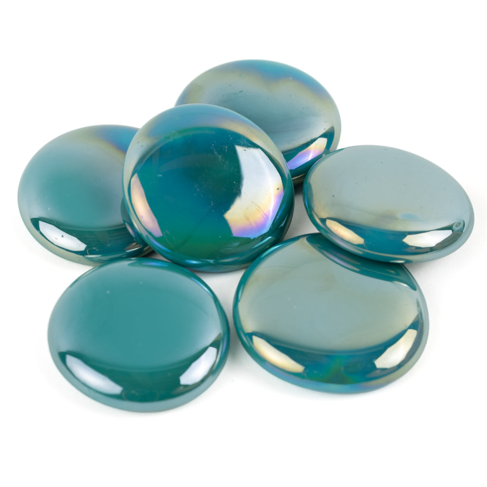 Glasdroppar XL 30-36mm Opalcyan