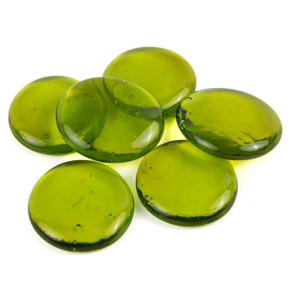 Glasdroppar XL  30-36mm Kristallkiwi