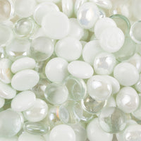 Glasdroppar 16-20mm Vit Mix