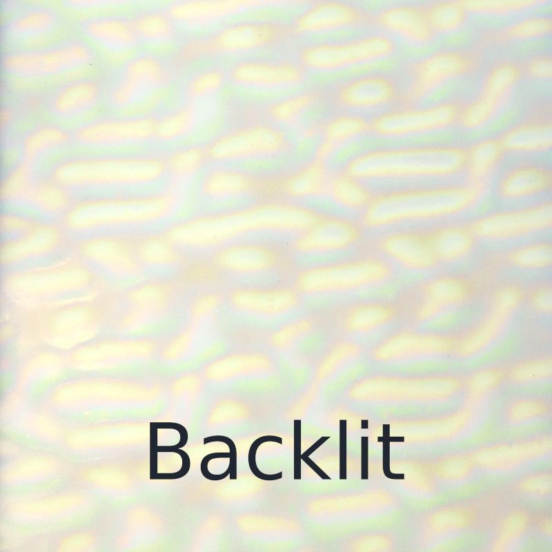 Glass Plate White Pearlescent