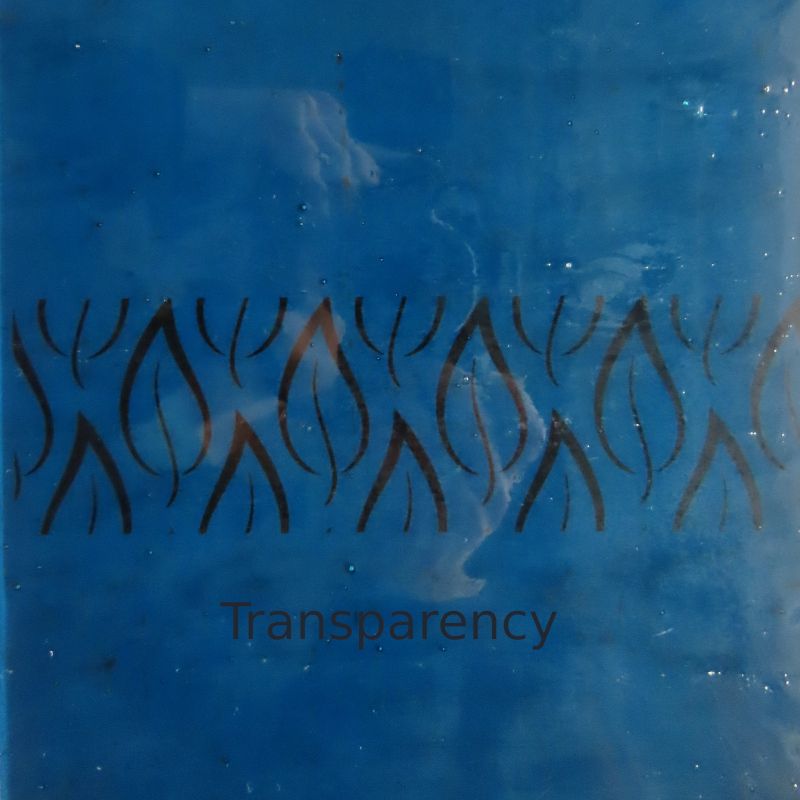 Glass Plate Steel Blue