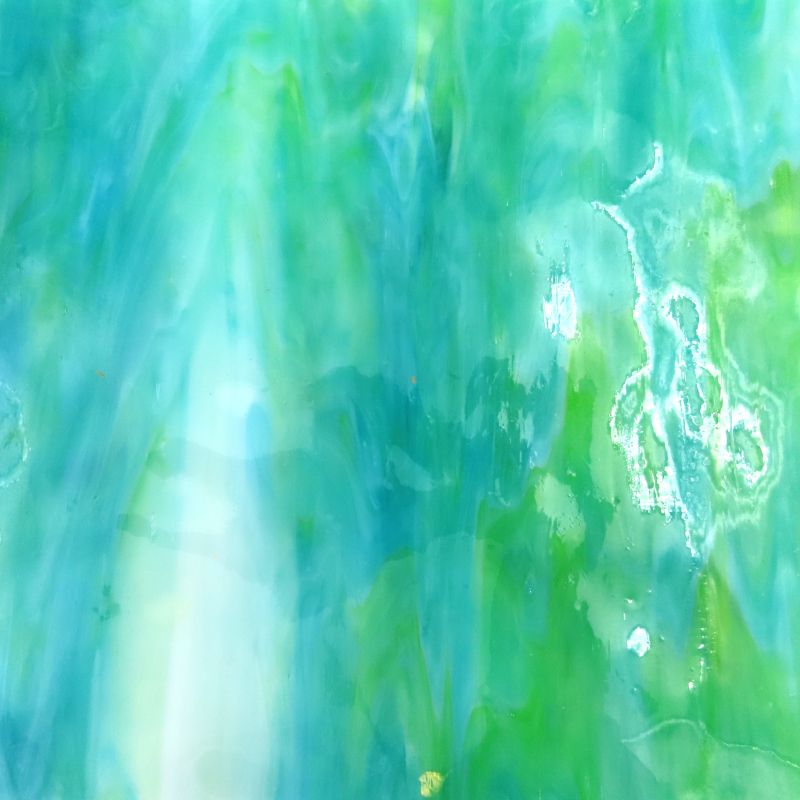 Glass Plate  Sea Green Mottle