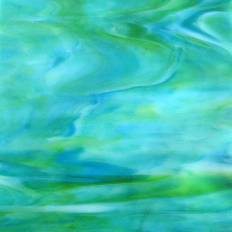 Glasplatte Blaugrün Limette Opal