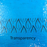 Glass Plate Turquoise Hanmered