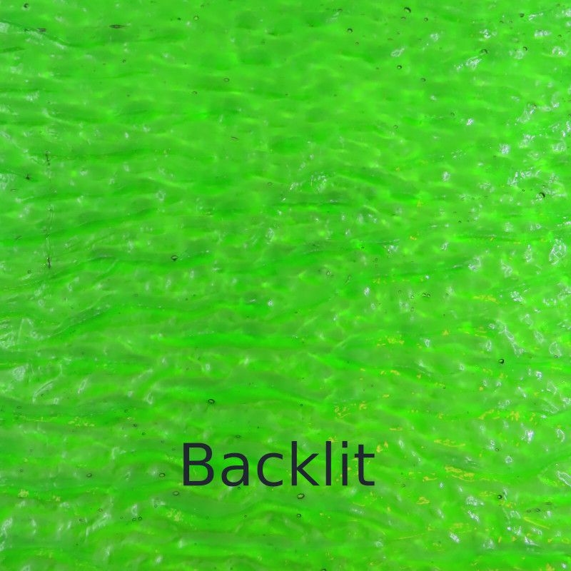 Glass Plate Clear Acid Green Ripple 