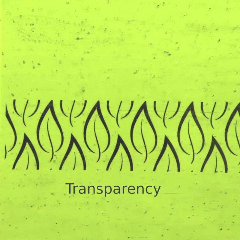 Glass Plate  Light Yellow Green