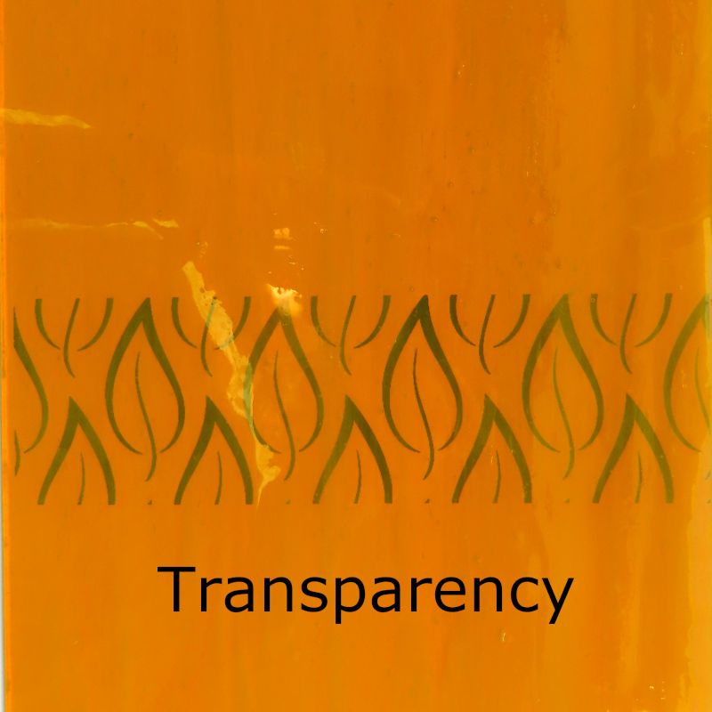 Glass Plate Golden Yellow Misty