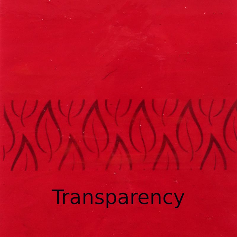 Glass Plate Stoplight Red