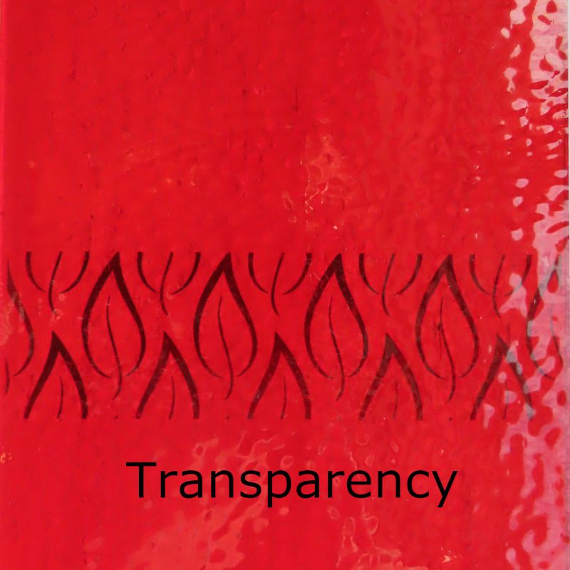 Glass Plate Bright Cherry Hammered 