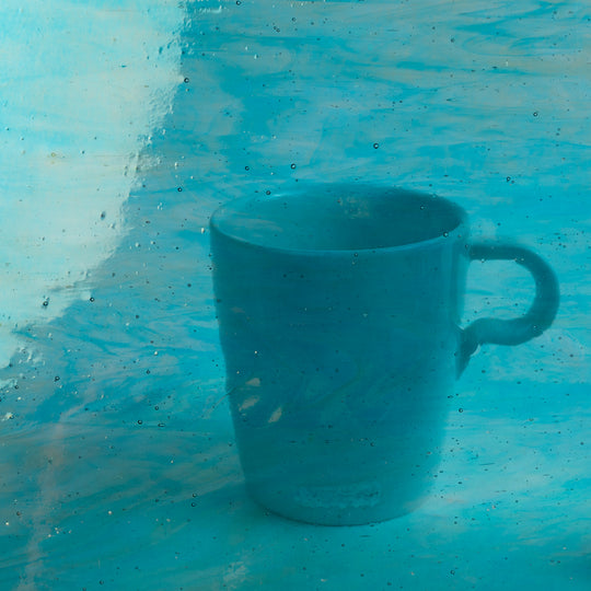 Glasplatta Cyan Iriserande