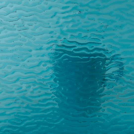 Glass Plate Turquoise Ripple